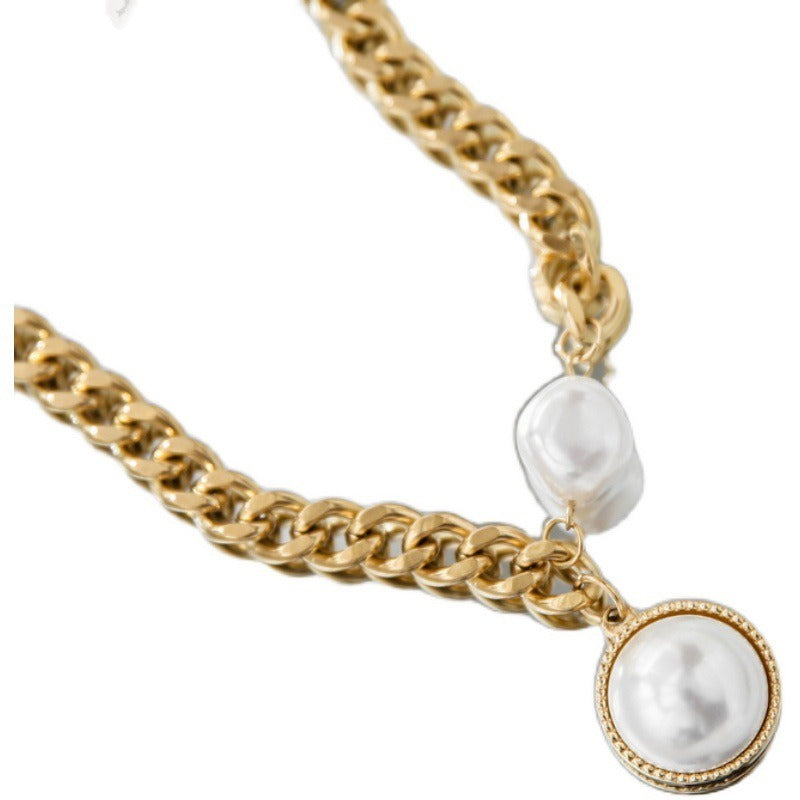 Gold Color Thick Chain Necklace for Women