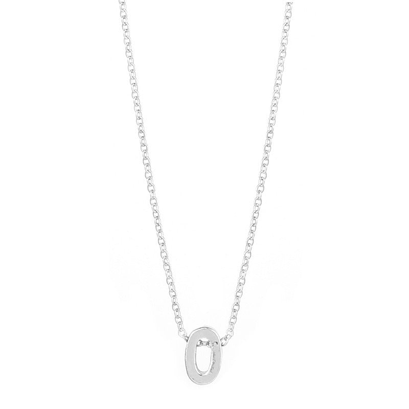 26 letter pendant necklace collarbone chain