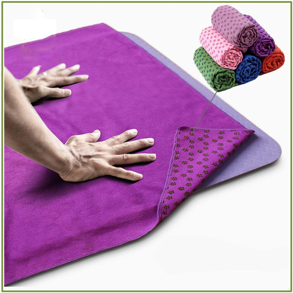 Non Slip Yoga Mat Cover Towel Anti Skid Microfiber