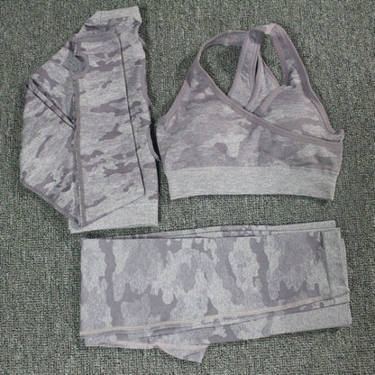 2PCS Camouflage Yoga Set