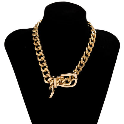 Heavy Metal Belt Choker Necklace