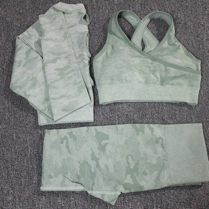 2PCS Camouflage Yoga Set