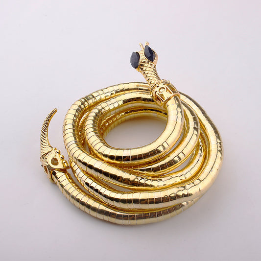 Choker Collar Alloy Necklace Snake Bracelet Snake Necklace 90CM