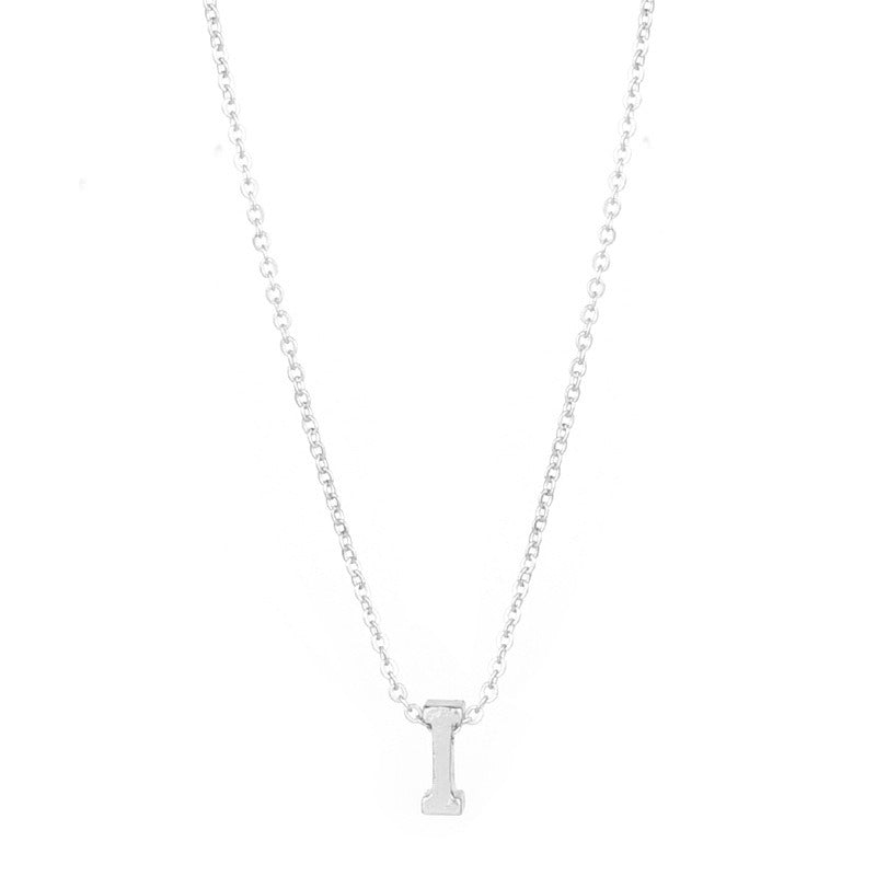 26 letter pendant necklace collarbone chain