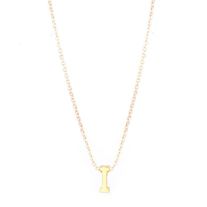 26 letter pendant necklace collarbone chain