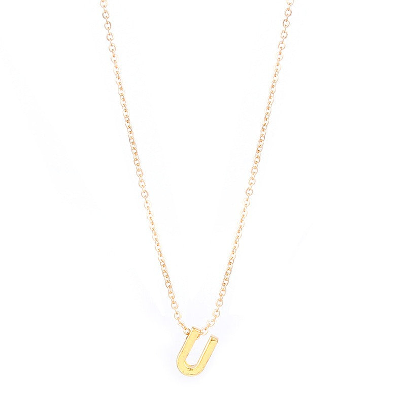 26 letter pendant necklace collarbone chain