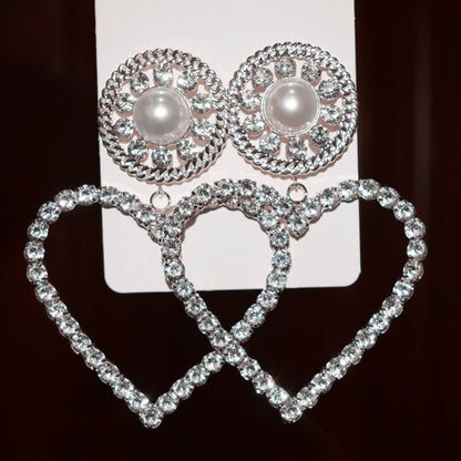 Metal Heart Studded Peach Heart