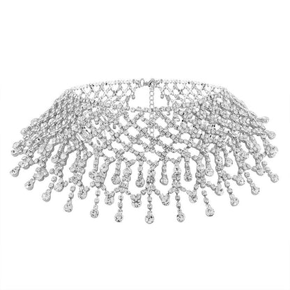 Trendy Women's Necklaces Full Of Diamonds Retro