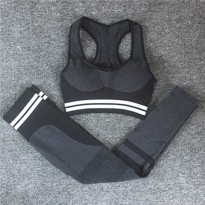 Set Sport Wear Women Gym Workout Seamless Yoga