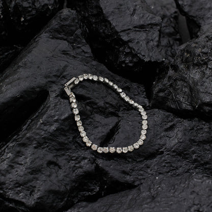 Zircon titanium steel bracelet