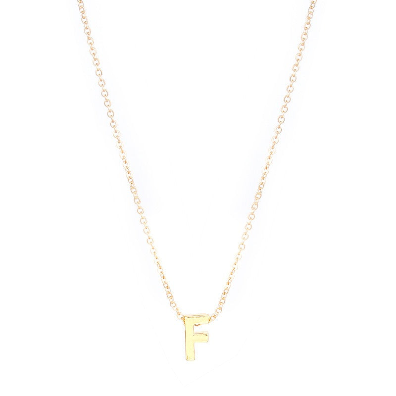 26 letter pendant necklace collarbone chain