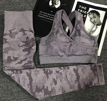 2PCS Camouflage Yoga Set