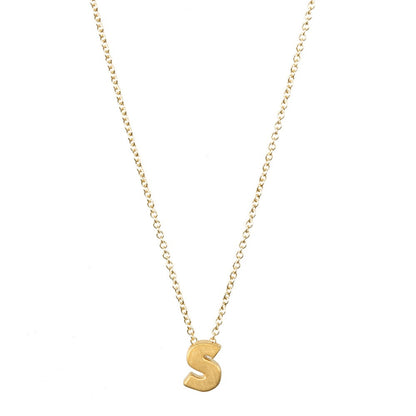 26 letter pendant necklace collarbone chain