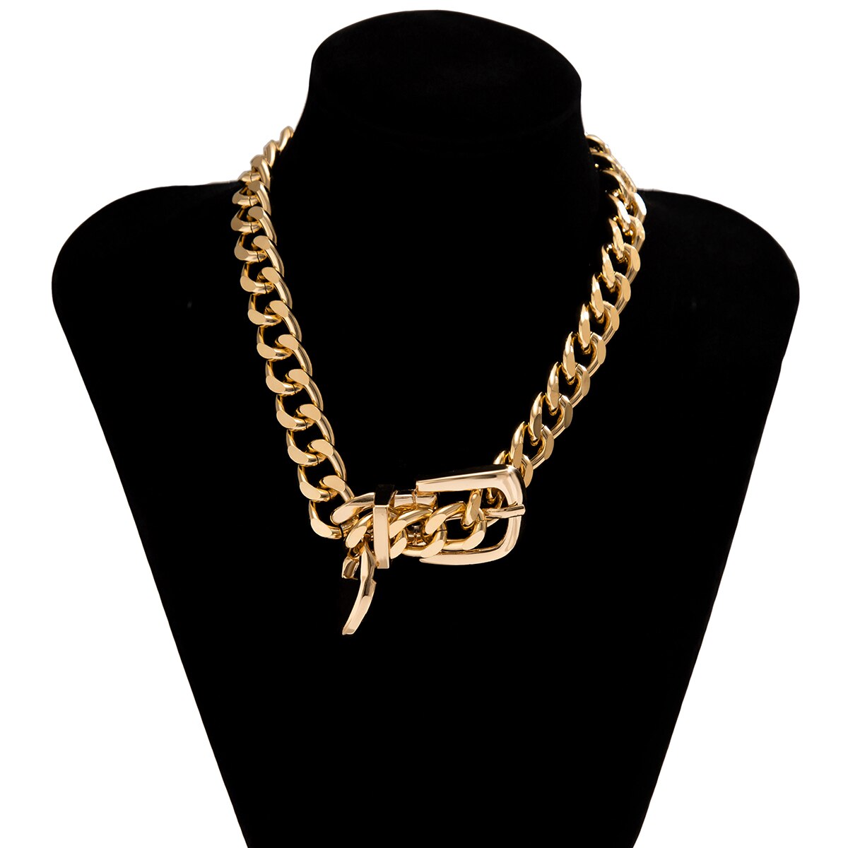 Heavy Metal Belt Choker Necklace