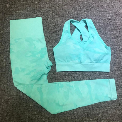 2PCS Camouflage Yoga Set