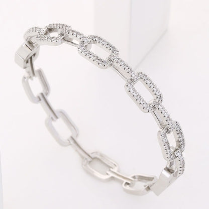 Copper Plated Platinum Chain Bracelet