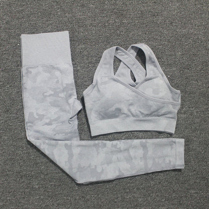 2PCS Camouflage Yoga Set