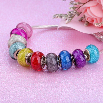 Lámpara colorida Pandora Glass Bead Murano Pulsera