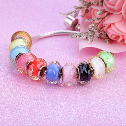 Lámpara colorida Pandora Glass Bead Murano Pulsera