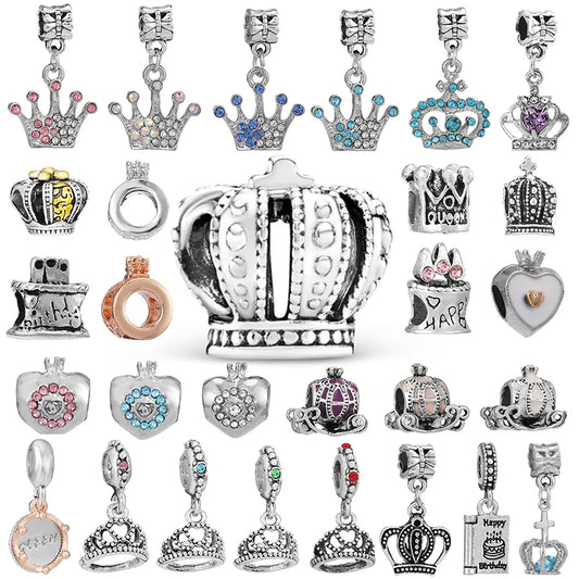 Colección Royal Crown para pulsera Pandora 2 unids/lote