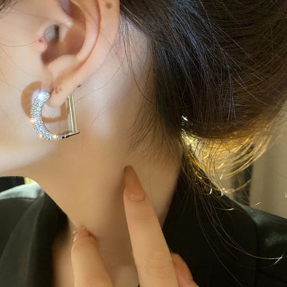 Letter D Hoop Earrings